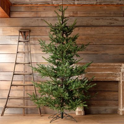 Faux Fir Pre Lit Christmas Tree 10 Foot