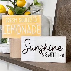 Vintage Faux Wood Canvas Wall Sign