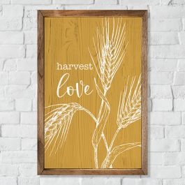 Harvest Love Framed Farmhouse Wall Decor